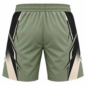 Premium <b>Mens</b> Sage Green Sublimated Athletic <b>Shorts</b> Quick Dry Waterproof Breathable Geometric <b>Pattern</b> Side Pockets Gym Running - Product Image 6