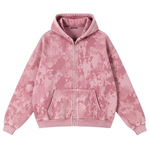 Sweat à capuche personnalisé surdimensionné vintage en molleton 100% coton brodé, effet délavé, avec poche kangourou, coupe classique - Product Image 3