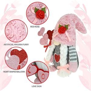 Gnomi Tomte Scandinavi Rosa per San Valentino, Decorazione per Vassoio a Più Livelli, Ornamenti per la Casa, Giocattoli in Peluche per le Festività - Product Image 6