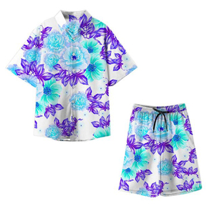 Ensemble court pour homme en coton respirant, sublimation authentique, prix de gros, haute qualité, nouveau design, ensemble court uni pour homme. - Product Image 5