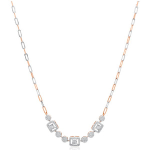 Cadena de oro blanco de 14 quilates para mujer, collar de eslabones delgados de longitud regular, joyería minimalista elegante de lujo para uso diario, unisex - Product Image 3