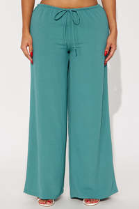Pantalones anchos ligeros para mujer, pantalones informales holgados de cintura alta, transpirables, cómodos, elegantes, para uso diario - Product Image 3