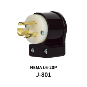ปลั๊กไฟแบบมุม J-801 NEMA L5-15P สำหรับเชื่อมต่ออุปกรณ์ไฟฟ้า ทนทาน ขายดี - Product Image 1
