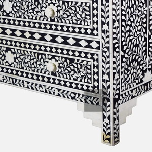 ILAHI's Bone Inlay <b>Drawer</b> Modern Design Agate Detailing <b>Storage</b> Portable Home Furniture - Product Image 5