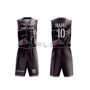 Maillots de basket personnalisés avec nom et numéro d'équipe, ensemble short et débardeur pour hommes, maillot de basket en mesh à séchage rapide - Product Image 4
