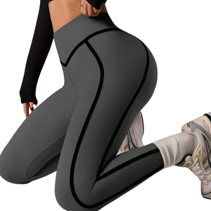 Leggings de yoga taille haute en spandex pour femme - Leggings de sport légers à blocs de couleur, contrôle du ventre, longueur intégrale pour le yoga et la gym - Product Image 6
