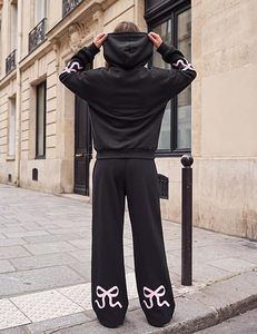 Conjunto Deportivo con Capucha para Mujer, Sudadera de Manga Larga y Pantalones Deportivos Gris Oscuro, Ropa Casual para Estar en Casa - Product Image 6