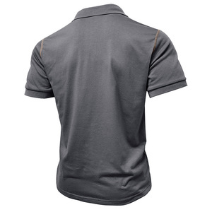 Camiseta de Manga Corta para Hombre, Estilo Europeo Americano 2026, Mezcla de Algodón Sólido, Informal para Exteriores, Alta Resistencia a la Abrasión - Product Image 5