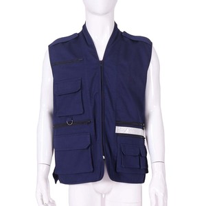 Chaleco de seguridad con cremallera de buena calidad, tela de poliéster, bolsillos frontales modernos, chaleco de seguridad de aspecto clásico - Product Image 6