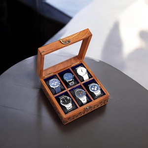 AHTE MANUEXPO UR-065 Wooden Watch Box Watch <b>Display</b> <b>Case</b> Organizer Gift Mens Jewelry <b>Case</b> Holder Storage Handmade Cushions - Product Image 1