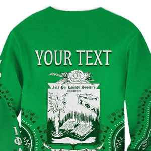 Sudadera Dashiki Personalizada Iota Phi Lambda, Verde Esmeralda, Diseño Africano con Rosas, Sudadera Personalizada para Hermandad Griega - Product Image 5