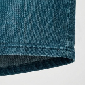 Jupe crayon en jean taille haute pour femme, mini, couleur unie, style décontracté avec poches, finition délavée - Product Image 6