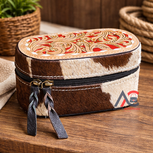 Productos de Tendencia 2026: Estuche de Viaje de Lujo en Cuero Grabado a Mano para Joyas, Collares, Anillos y Pendientes - Caja de Almacenamiento de Joyería para Viajar - Product Image 1