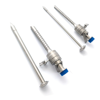 Prokang Offre Spéciale : Ensemble de Trocars Laparoscopiques Vétérinaires pour Chiens, Canules de Trocar Réutilisables en Acier Inoxydable 3.5mm, 10mm, 15mm