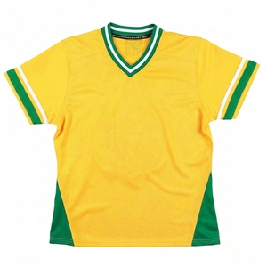 Wholesale Gradient Color Wave Print Club Uniform Football Soccer Jersey Printed V-neck Men's 100% Polyester - Product Image 6