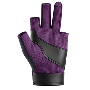 Gants de snooker pour droitiers et gauchers, prix bas, gants d'entraînement mi-doigts pour hommes, gants de billard personnalisés à 3 doigts - Product Image 4