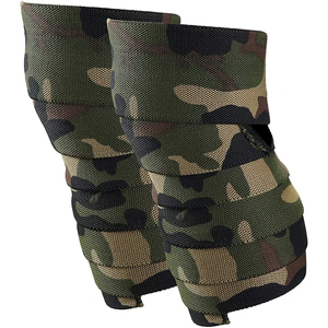 Genouillère tricotée de qualité supérieure, motif camouflage, fermeture auto-agrippante, protection respirante, unisexe, toutes saisons 2026 - Product Image 4