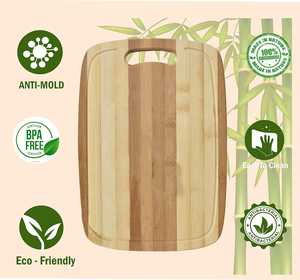 Tabla de Cortar de Bambú Natural, Ecológica y Duradera para Cocina, Tabla de Madera para Servir - Product Image 2