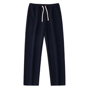 Pantalon de jogging pour homme en coton sergé 350 g/m², coupe droite, jambe large, taille élastique, pour le sport et les activités de plein air - Product Image 4