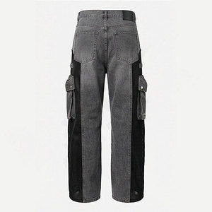 Pantalon cargo en jean ample et respirant 100 % coton pour homme, coupe décontractée, personnalisable OEM, idéal pour l'automne - Product Image 5