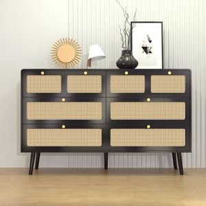 Cassettiera in Legno Massello di Quercia, Stile Moderno Francese, Arredamento Rustico per Soggiorno, Appartamento, Hotel - Product Image 4