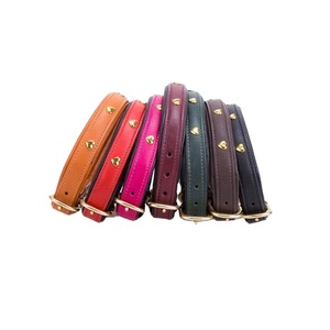 Premium Quality Soft Padded Dog Collar with <b>Studs</b> All Sizes Available Solid Pattern Indian Wholesaler Manufacturer - Product Image 1