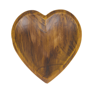 Solid Wood Handmade Eco-Friendly Classic Design Polished Finish Decorative Dough Bowl <b>Heart</b> <b>Shape</b> Premium Quality Tableware Bowl - Product Image 1