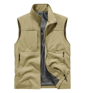 Gilet en polaire ajusté pour homme avec logo personnalisé, fermeture éclair intégrale, sans manches, pour la chasse et les activités de plein air, tailles 2XL 3XL 4XL 5XL L - Product Image 3