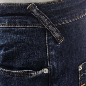 Jean droit délavé foncé pour homme, coupe classique, taille mi-haute, en denim de coton, pantalon décontracté pour l'automne - Product Image 2