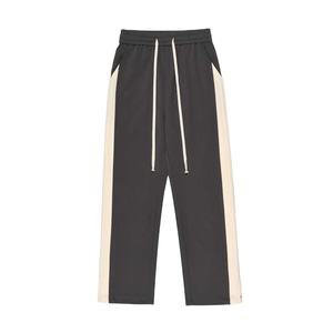 Pantalones de chándal de cintura alta personalizados para hombre, pantalones de chándal acampanados apilados holgados en algodón de rizo francés y tela tejida de lona, pantalones de estilo informal - Product Image 3