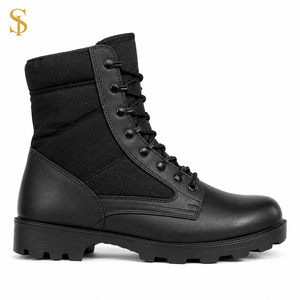 Bottes d'escalade SUPER FORCE pour l'extérieur, antidérapantes, résistantes à l'usure, en cuir/daim, tissu Oxford, fermeture éclair, lacets, pour hommes - Product Image 4