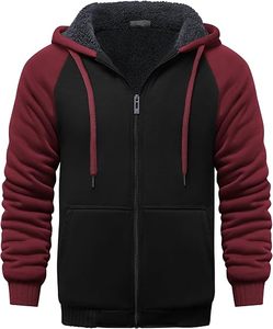 Sweat-shirt à capuche pour adulte, rouge, blanc, noir, avec bordure contrastée, vêtements décontractés, toutes saisons, usage promotionnel - Product Image 6