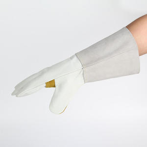 Guantes de Soldadura de Cuero, Piel de Vacuno de Grano Completo, Puño de 14 Pulgadas, Pulgar Recto, Resistentes al Calor, Guantes de Protección para el Trabajo - Product Image 6