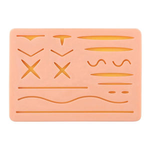 Coussin d'entraînement chirurgical réutilisable en acier inoxydable pour la suture cutanée médicale de qualité supérieure, pour la formation en fermeture manuelle des plaies, conforme ISO13485 - Product Image 2