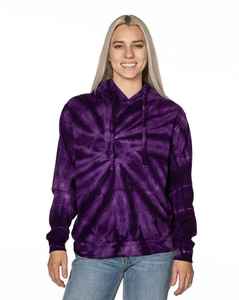 Sudadera con Capucha Corta de Manga Larga 100% Algodón para Mujer, Chaqueta con Capucha para Invierno con Logotipo Frontal y Técnicas Tie Dye - Product Image 4
