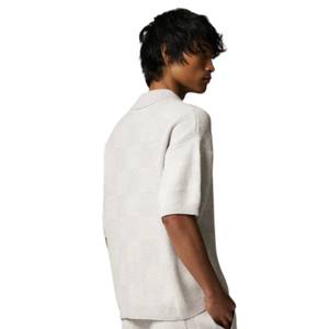 Camisa de punto a cuadros para hombre, manga corta, con botones, informal, de verano, ligera, suministro al por mayor OEM - Product Image 6