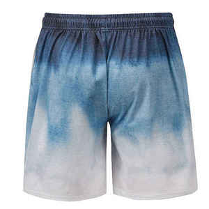 Unisex Gradient Blue Tie Dye Short Sleeve T-Shirt And Short <b>Set</b> Crew Neck Drawstring Casual Summer Outfit Lightweight Breathable - Product Image 4