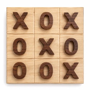 Jeu de Tic Tac Toe en bois naturel pour enfants et adultes de tous âges, meilleur cadeau pour les soirées en famille. - Product Image 5