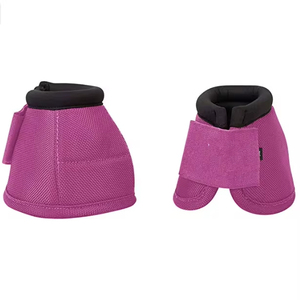 Protège-jambes respirants en maille violette 2026 pour chevaux avec sangle Velcro pour soutien du pastèrnes, utilisation en course et entraînement - Product Image 1