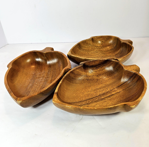Luxury 4 Pieces Tableware Leaf Shape Wooden Bowl Set Premium quality Eco-Friendly <b>Pasta</b> Ice-Cream Dessert Server Bowl - Product Image 5