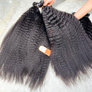 Cheveux humains vietnamiens bruts crépus droits non traités Super Double dessiné 8 ''-34'' vague naturelle prix de gros vendeur - Product Image 3