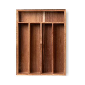 Wholesale Natural Acacia Wooden Drawer Organizer <b>Kitchen</b> Flatware Organizer for Spoons, Forks from Vietnam - Product Image 2