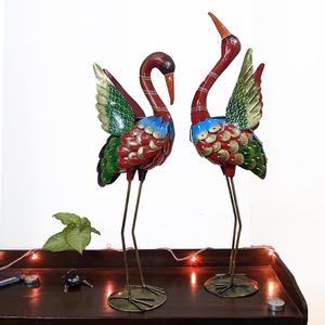Meilleure Qualité Artisanat Traditionnel Indien en Fer Peint, Grand Ensemble de 2 Décorations Thème Fauna Aviaire pour Balcon, Jardin, Espaces Ouverts, Maisons, Vente en Gros - Product Image 3