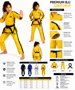 Uniforme de Jiu Jitsu al por Mayor de Alta Calidad, de Algodón/Poliéster, Transpirable, de Secado Rápido, que Absorbe la Humedad, para Artes Marciales - Product Image 6