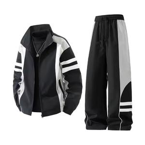 Lightweight Nylon Windbreaker Jackets And Nylon Track Pants Set Custom <b>Stitching</b> Mesh Fabric Windbreaker Tracksuit Jogging Suits - Product Image 4