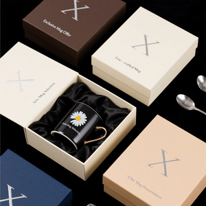 Custom Rigid Paper Gift <b>Box</b> with Lid & Base for Coffee Cup & <b>Mug</b> Packaging Recyclable Cardboard Paper <b>Box</b> with Sponge Insert - Product Image 5