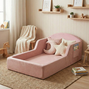 Lit de sol en mousse pour tout-petits, doux et confortable, recouvert de velours, compressé sous vide pour la chambre à coucher - Product Image 2