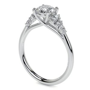 Round Cut Moissanite <b>Ring</b> 925 Sterling <b>Silver</b> White Gold Plated Luxury <b>Solitaire</b> Engagement <b>Ring</b> Bridal Wedding Anniversary Gift - Product Image 5
