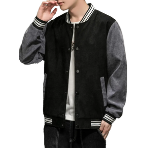 Best Quality <b>Top</b> Selling Unisex Varsity Jacket Cool Style Geometric Cartoon 100% Wool Breathable Low Price Custom Logo OEM - Product Image 4