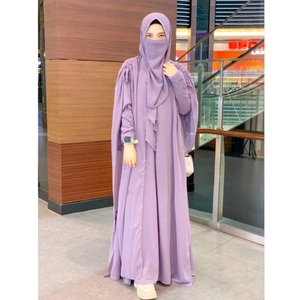 Abaya Niqab de Haute Qualité pour Femmes Musulmanes, Robe Respirante en Tissu Nida à Une Seule Couche, Vêtement Islamique Modeste, Robe de Prière pour Femmes - Product Image 1